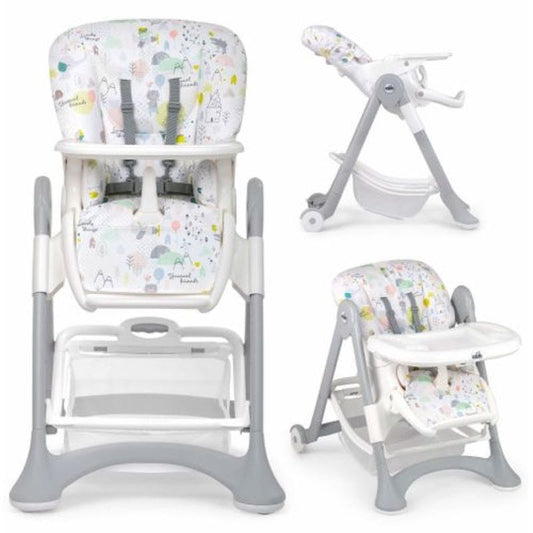 Chaise haute bébé CAMPIONE de 6 à 36 mois-Gris