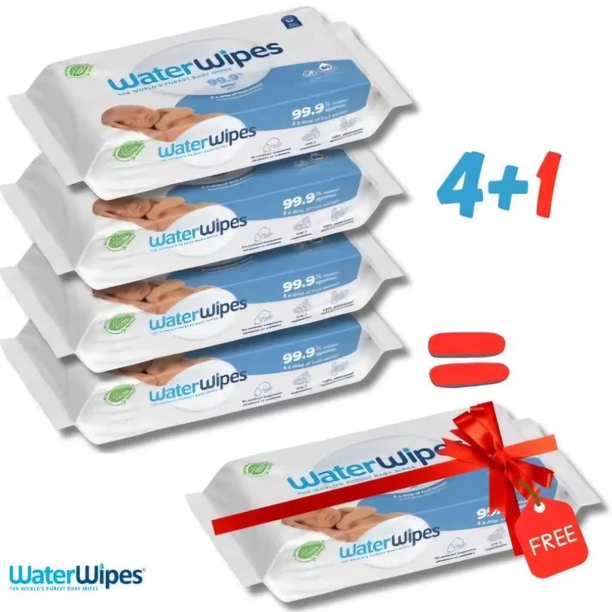 Waterwipes lingettes bébé 4+1 OFFERT