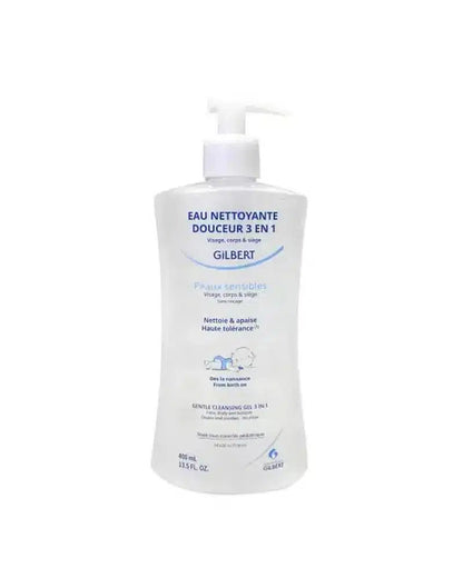 Offre : Gilbert Gel Nettoyant + Baume Relipidant 400ml = Eau Nettoyante 400ml