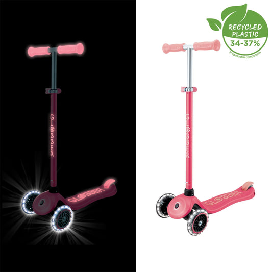 Trottinette Globber PRIMO PLUS LIGHTS GLOW – Rose
