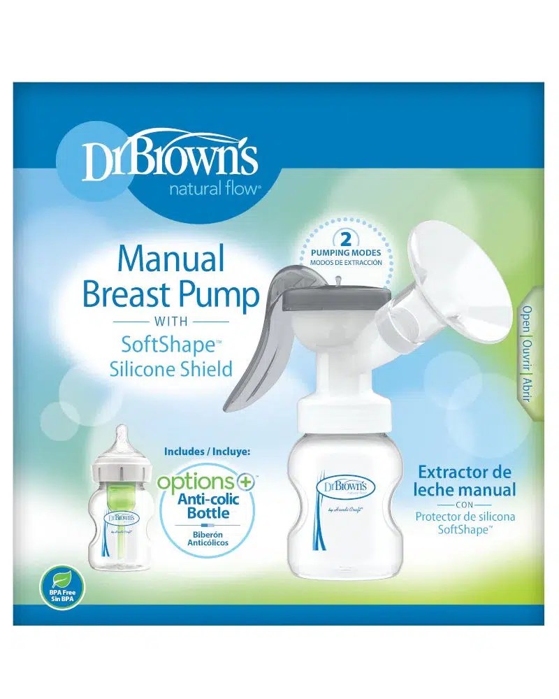 Dr. Brown’s Tire-lait Manuel SoftShape™ + Biberon Col Large 150ml
