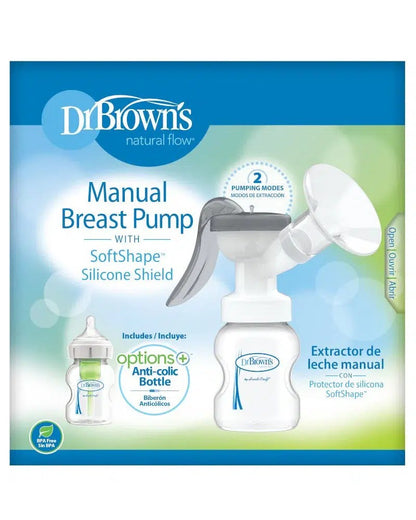 Dr. Brown’s Tire-lait Manuel SoftShape™ + Biberon Col Large 150ml