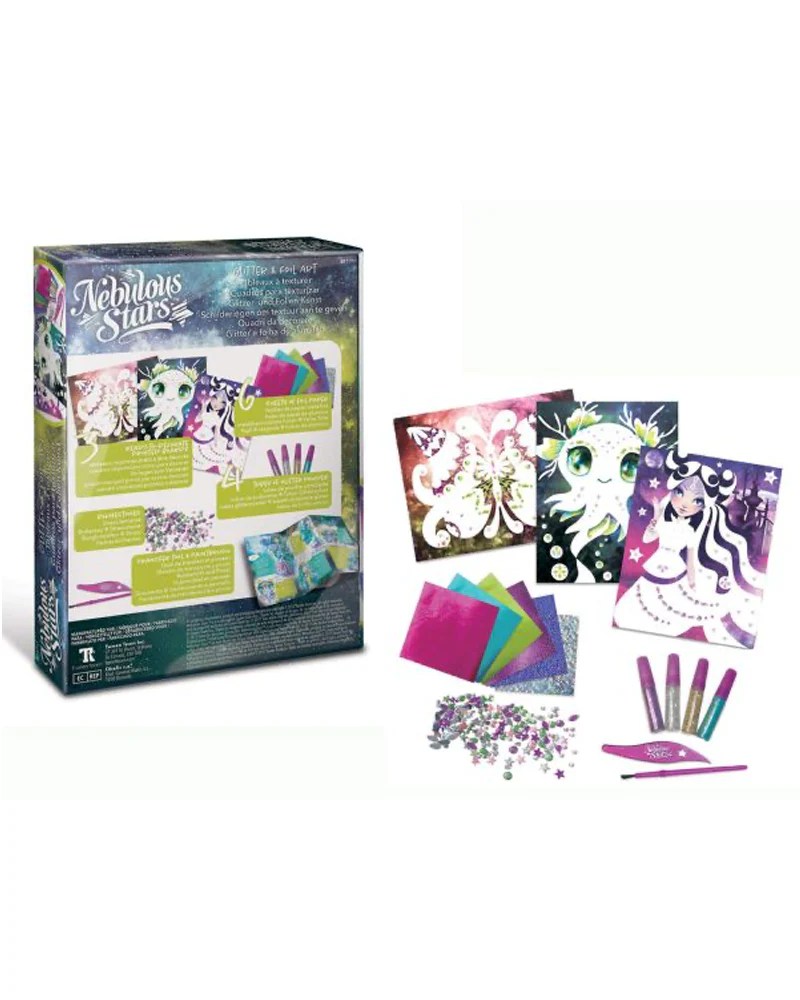 Coloriage et Peinture à Paillettes et Feuilles – Nebulous Stars