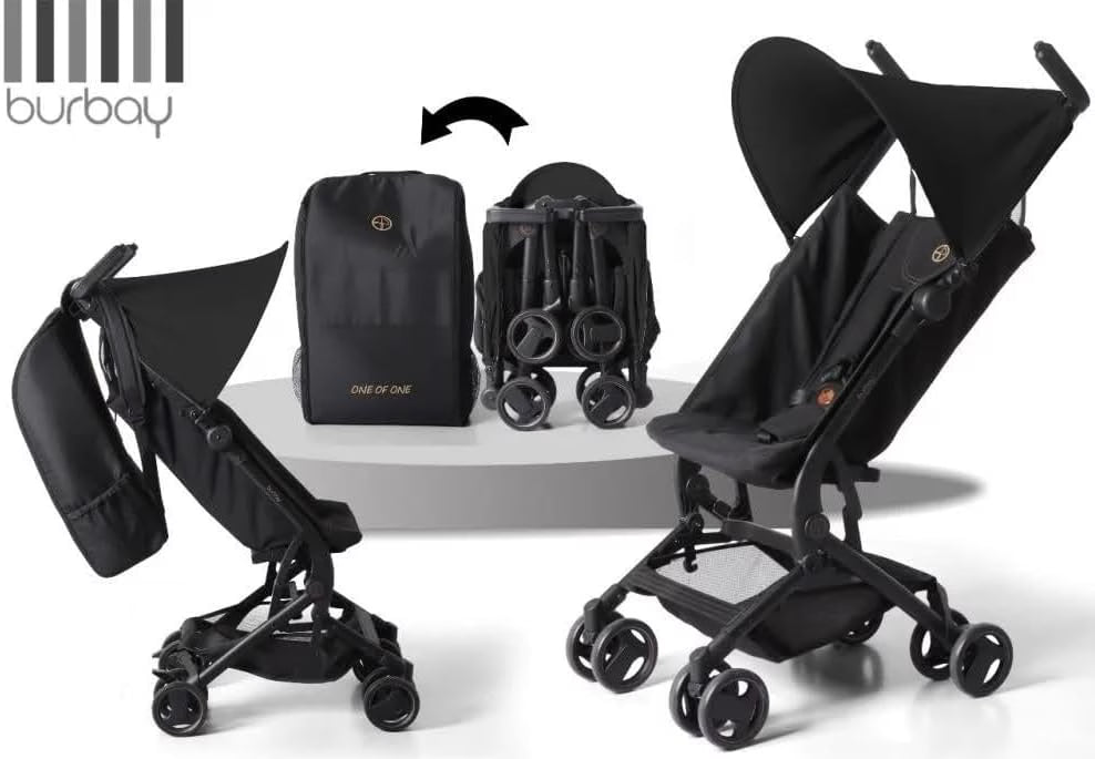 Poussette Burbay Original One of One – Ultra-Légère 5.5kg –  Black