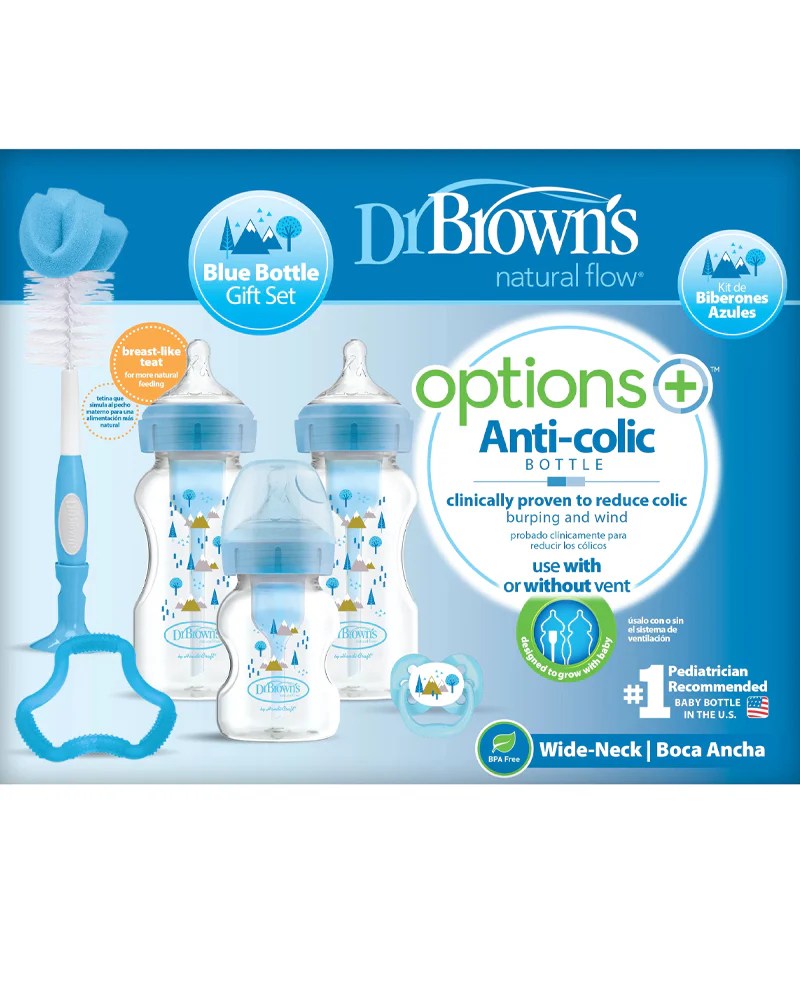 Dr. Brown’s Pack cadeau Anti-colique à Cole large – Bleu