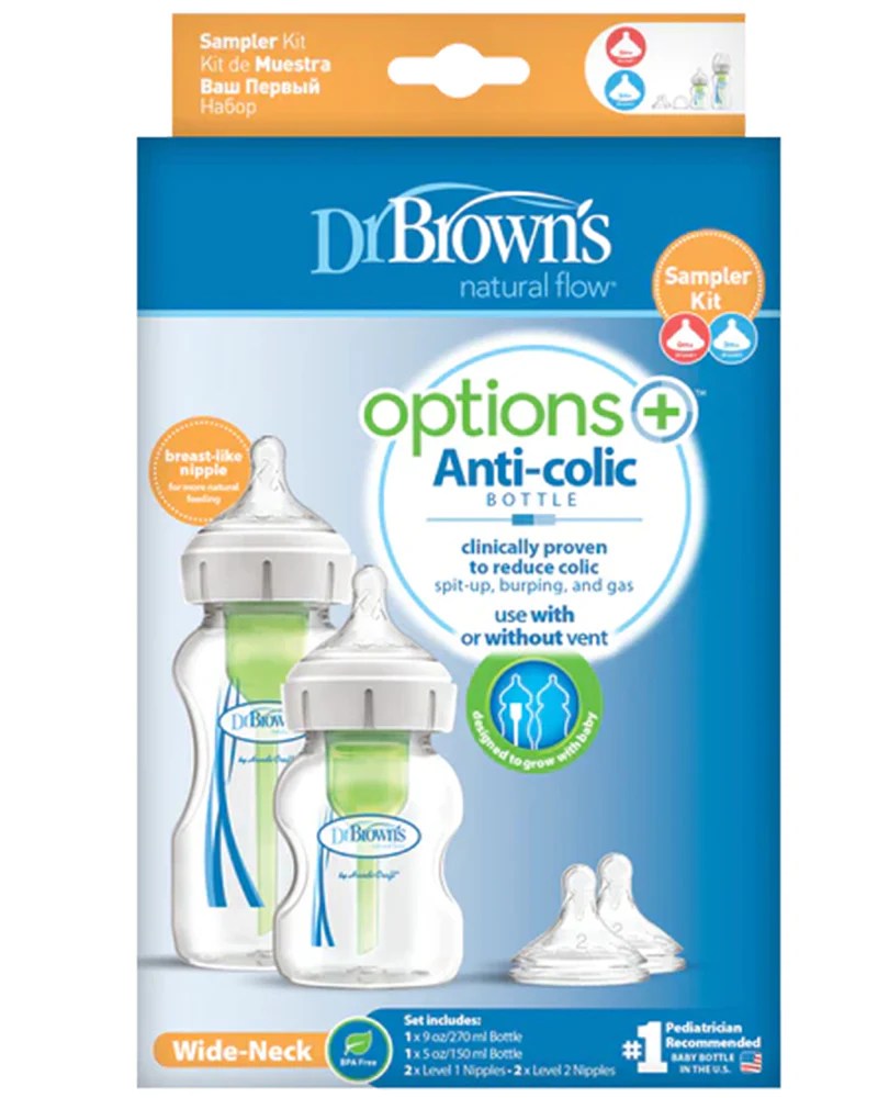 Dr. Brown’s Pack 2 biberons + 2 tétines