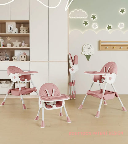 Chaise haute évolutive 5-en-1 kidilo-beige