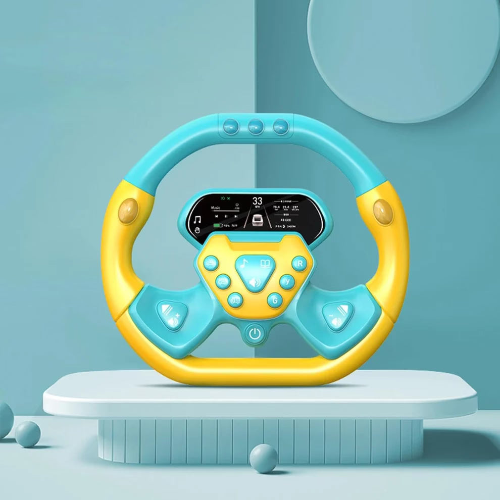 Volant de Voiture Éducatif Musical 360° pour Bébé et Enfant – Vert