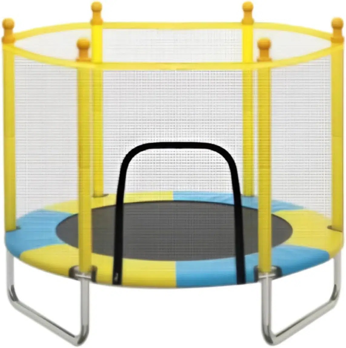 Trampoline Enfant Ø 1.4 m – Filet de Sécurité 360° & Pieds en U