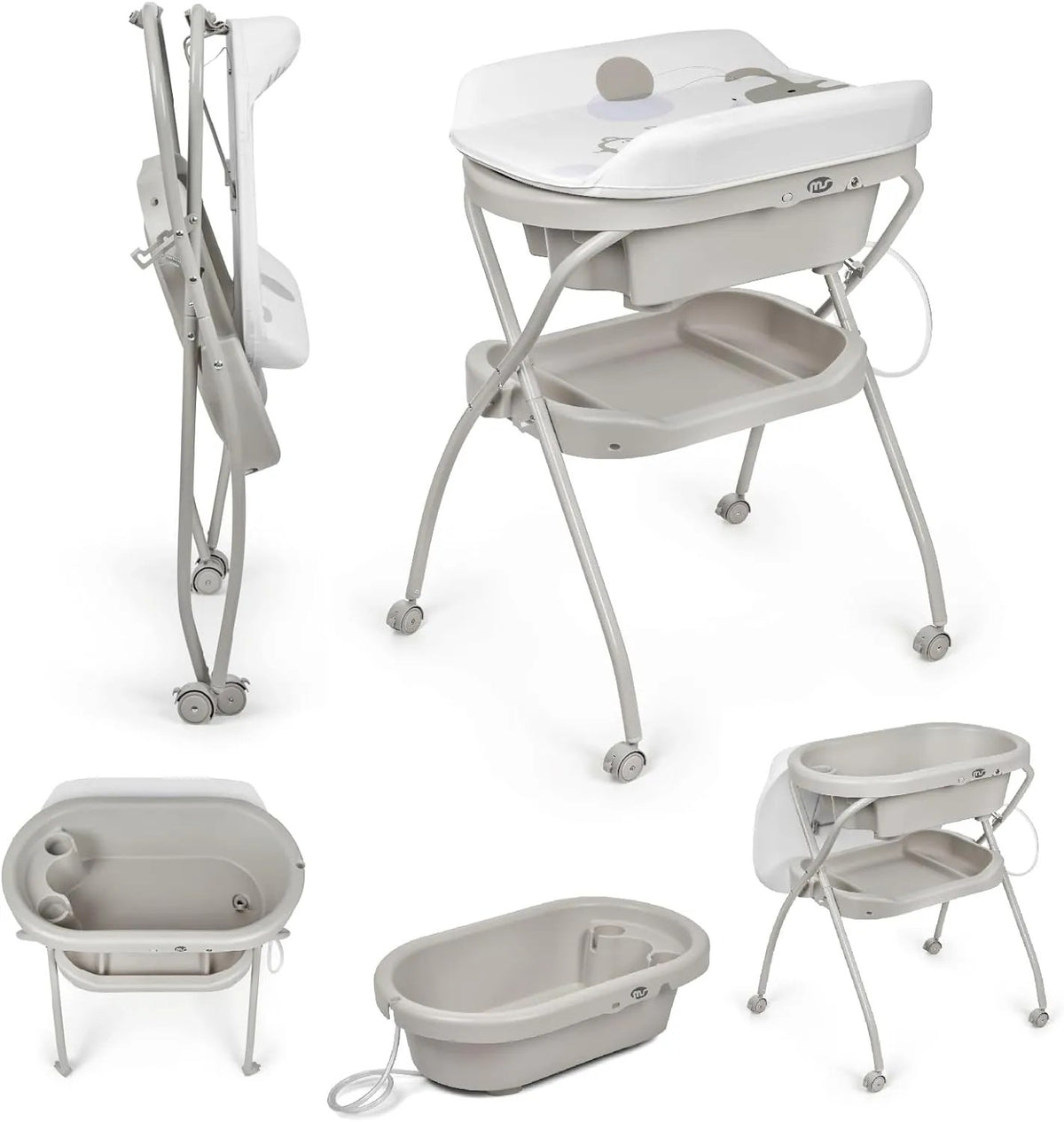 Baignoire et table à langer gris – Ms