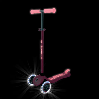Trottinette Globber PRIMO PLUS LIGHTS GLOW – Rose