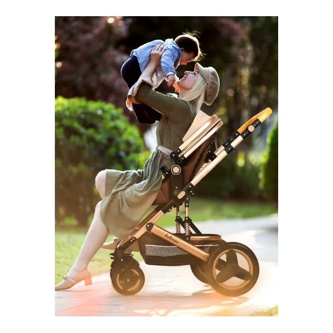 Pack poussette de Luxe 3 en 1 Beige – Belecoo