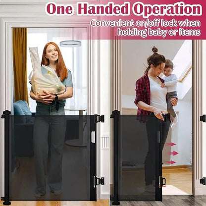 Barrière de Sécurité Rétractable pour Bébé 0-140 cm