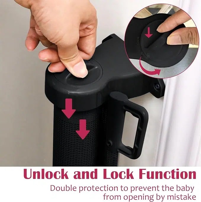 Barrière de Sécurité Rétractable pour Bébé 0-140 cm
