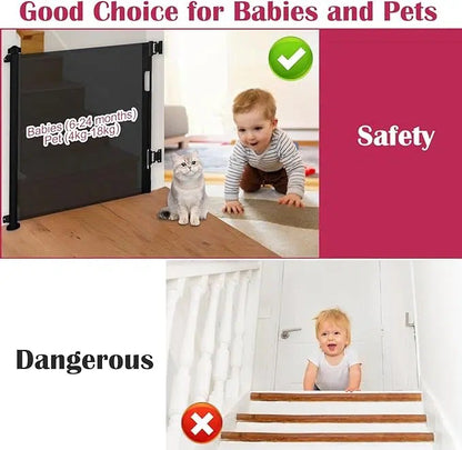 Barrière de Sécurité Rétractable pour Bébé 0-140 cm