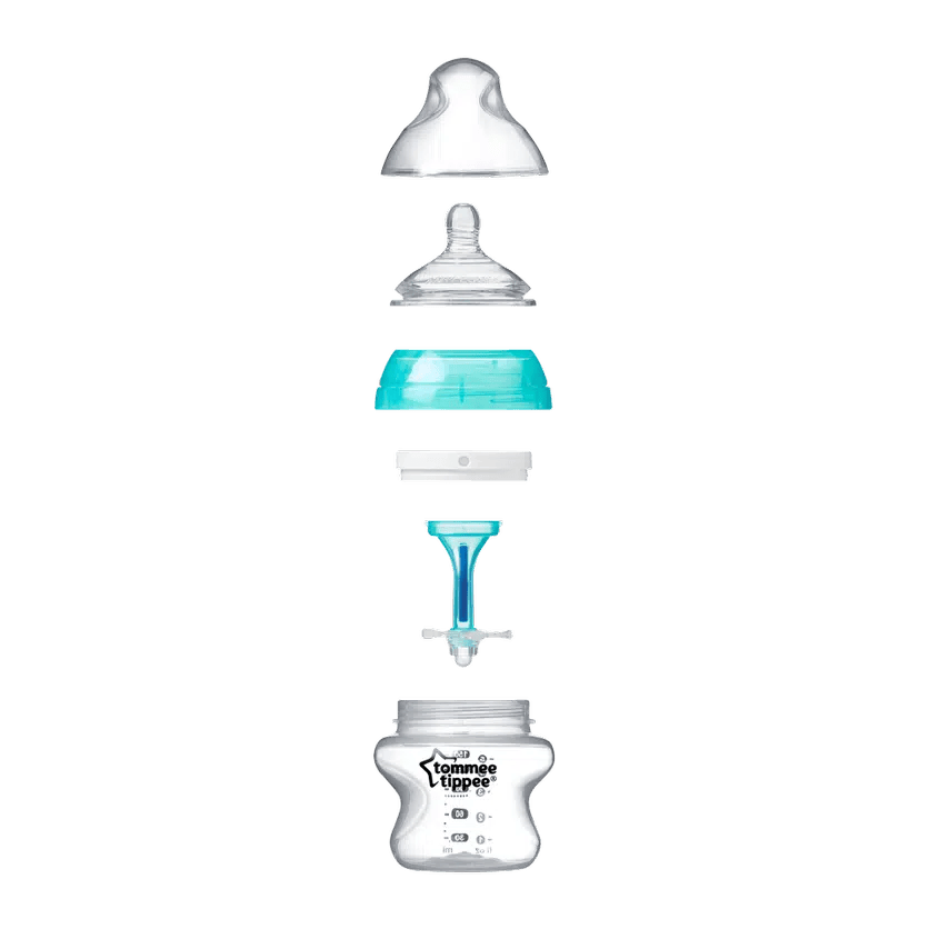 Lot de 2 Biberon Anticholique Avancé 150 ml en bleu