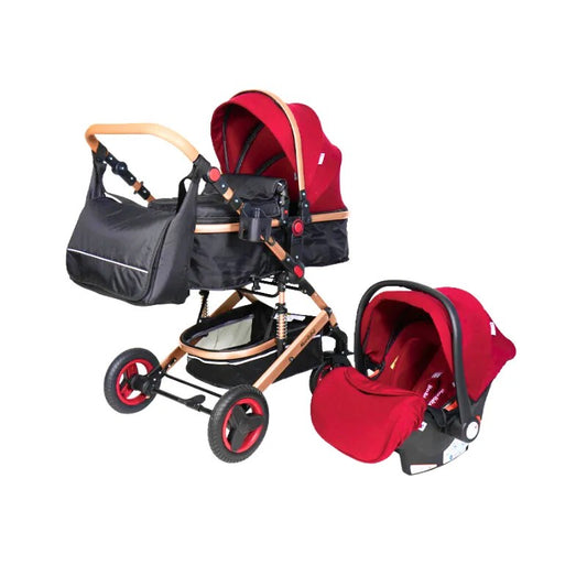 POUSSETTE RÉVERSIBLE AVEC MAXI COSI ET SAC À LANGER – MON BÉBÉ