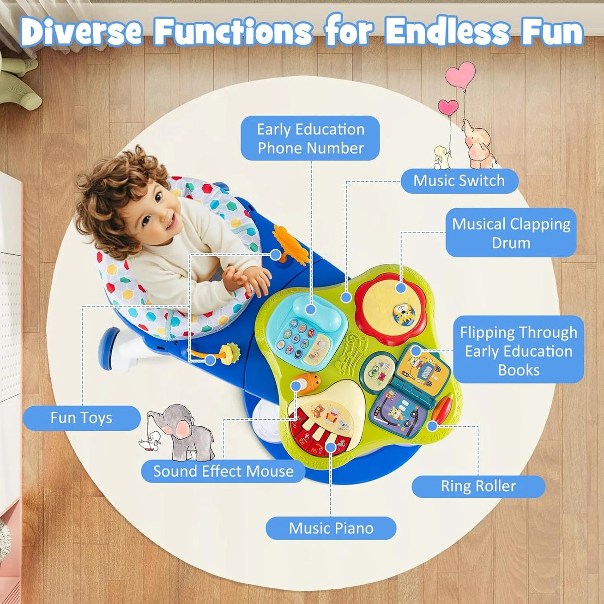 table d’activités pour bébé 3 en 1 BABY JOY