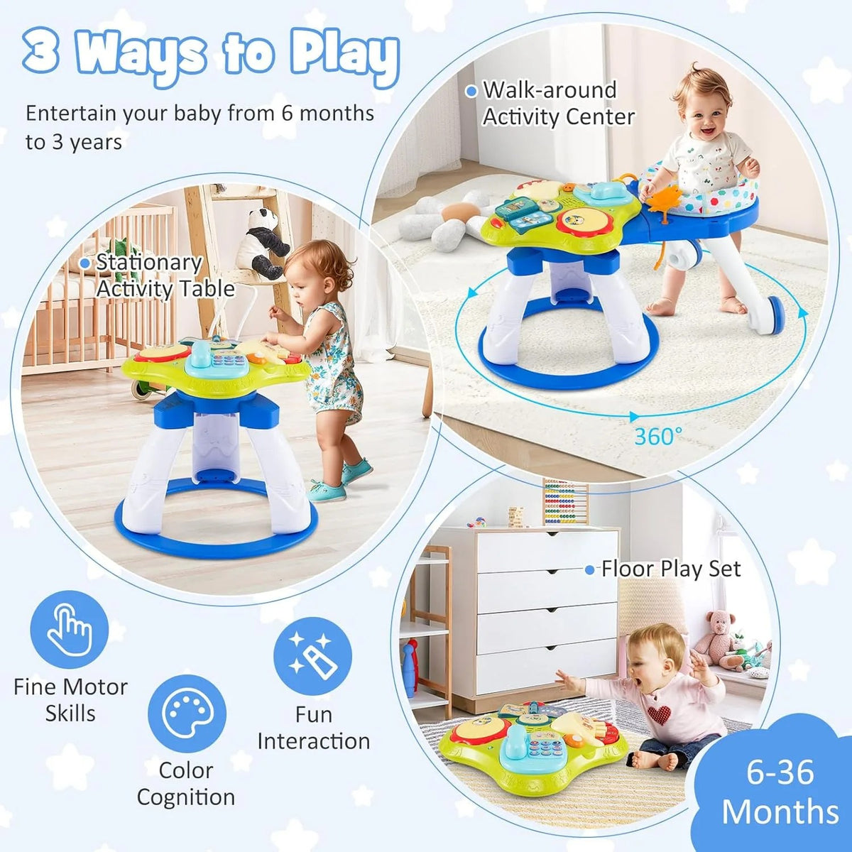 table d’activités pour bébé 3 en 1 BABY JOY