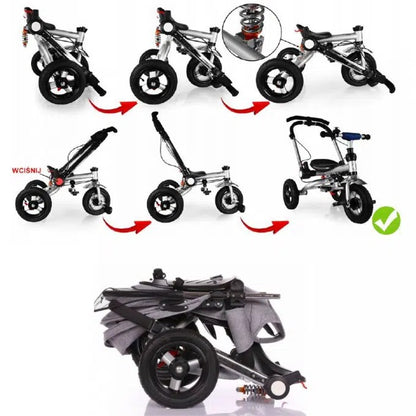 Tricycle Poussette Pliable Multifonction