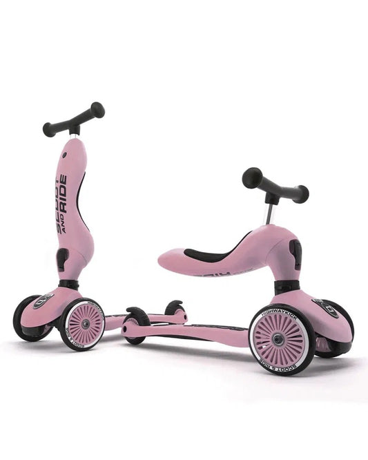 Scoot And Ride Trottinette 2en1 Highwaykick 1 – Rose