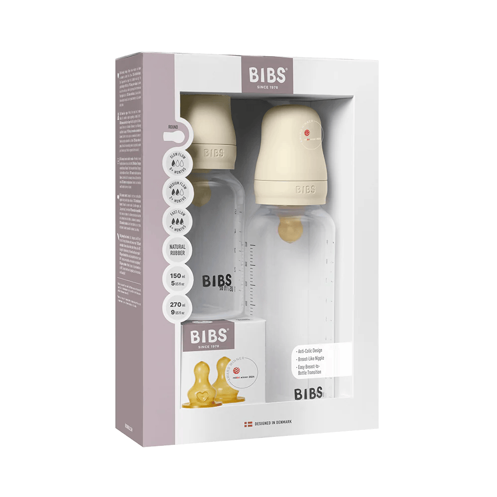 BIBS – Biberon grow and flow latex set 150ml + 270ml – Ivory