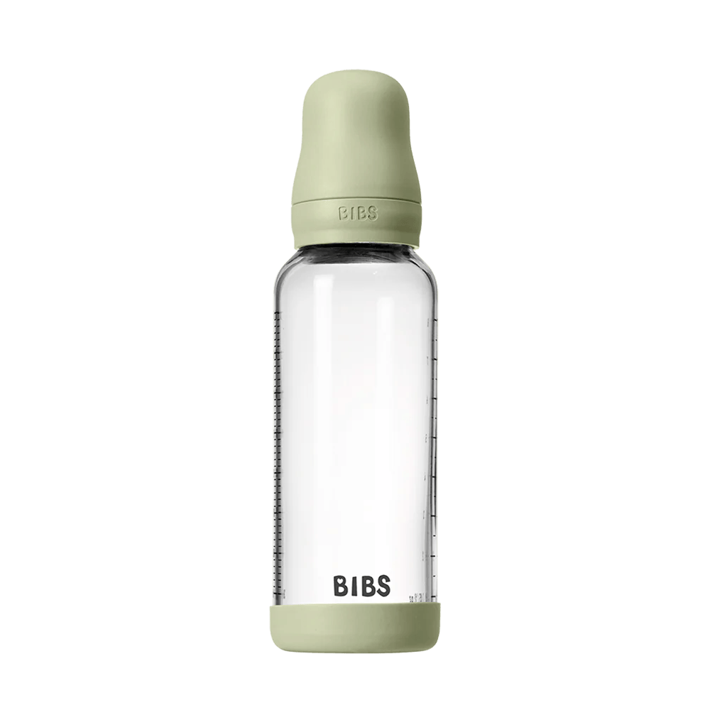 BIBS – Biberon en verre rond silicone 240ml medium Flow – sage