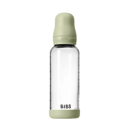 BIBS – Biberon en verre rond silicone 240ml medium Flow – sage