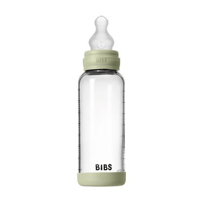 BIBS – Biberon en verre rond silicone 240ml medium Flow – sage