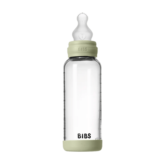 BIBS – Biberon en verre rond silicone 240ml medium Flow – sage
