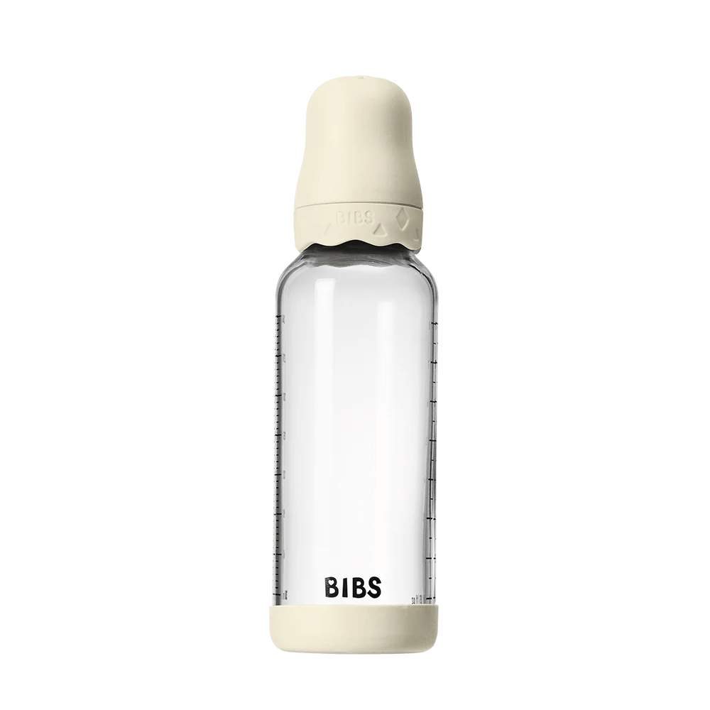 BIBS – Biberon en verre rond latex 240ml medium Flow – Ivory