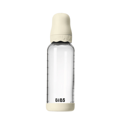 BIBS – Biberon en verre rond latex 240ml medium Flow – Ivory