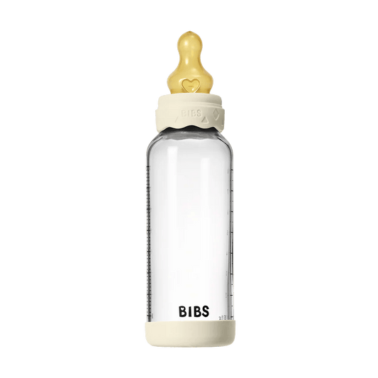 BIBS – Biberon en verre rond latex 240ml medium Flow – Ivory