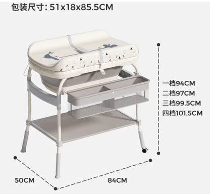 able à langer & Baignoire avec Thermomètre digital intégré