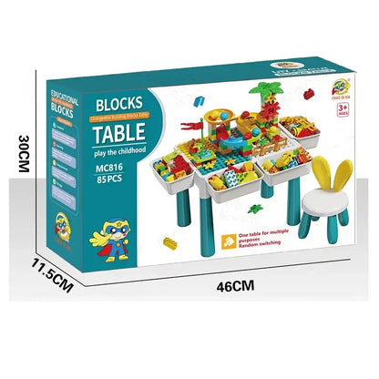 Table de construction éducative avec blocs – 220 pièces
