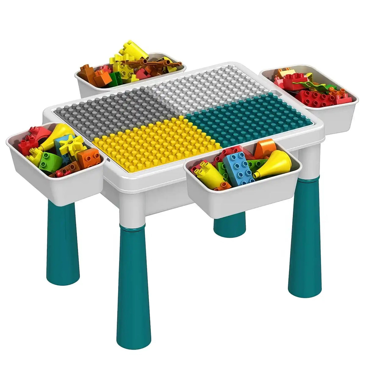 Table de construction éducative avec blocs – 220 pièces