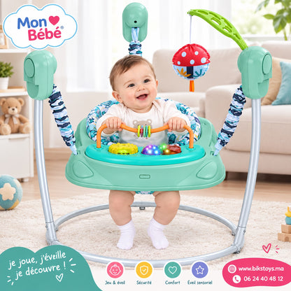 Baby Jumper Monbébé avec musique et lumières Vert