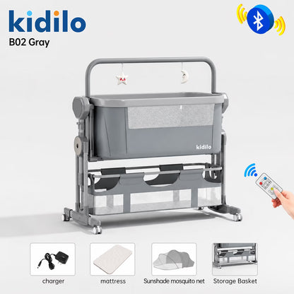 Berceau cododo électrique B02 gris – Kidilo