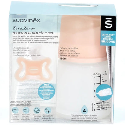 Coffret Sucette + Biberon 180Ml Zero Zero débit A Suavinex Fair