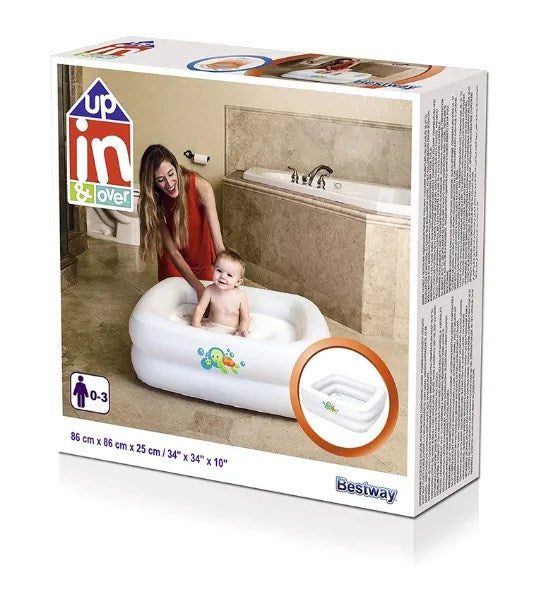 BESTWAY – Baignoire Gonflable Carrée Pour Bébé Fluo