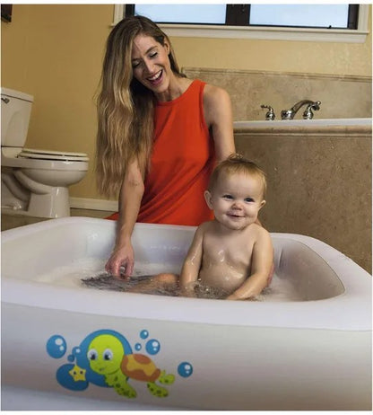 BESTWAY – Baignoire Gonflable Carrée Pour Bébé Fluo