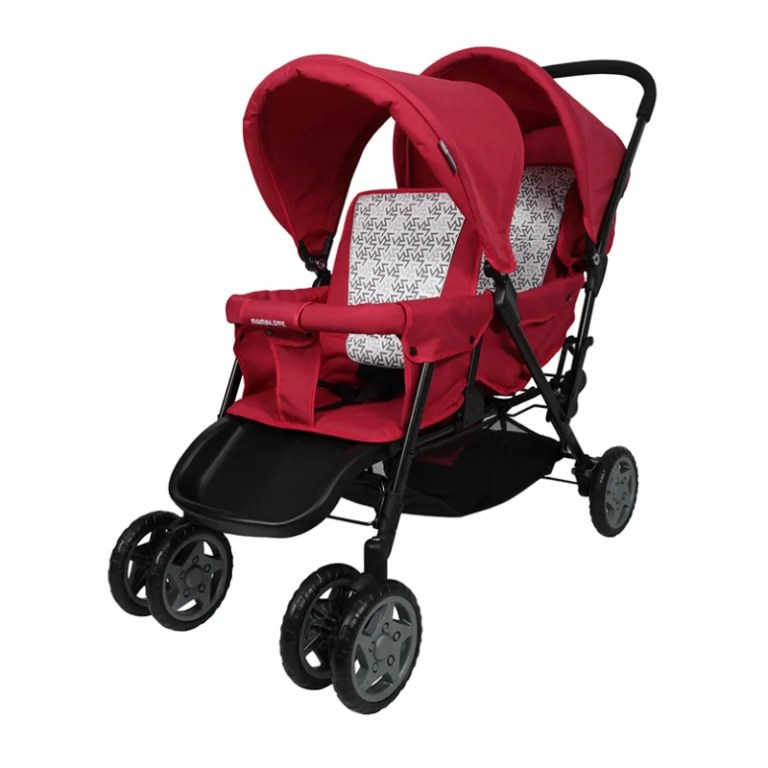POUSSETTE JUMEAUX ROUGE – MAMALOVE