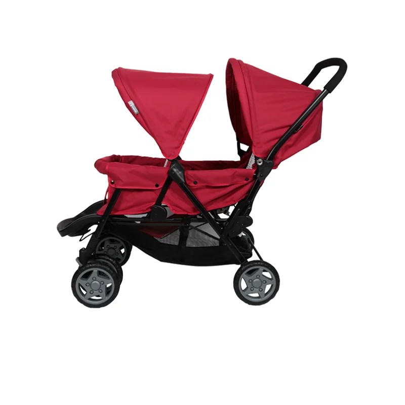 POUSSETTE JUMEAUX ROUGE – MAMALOVE