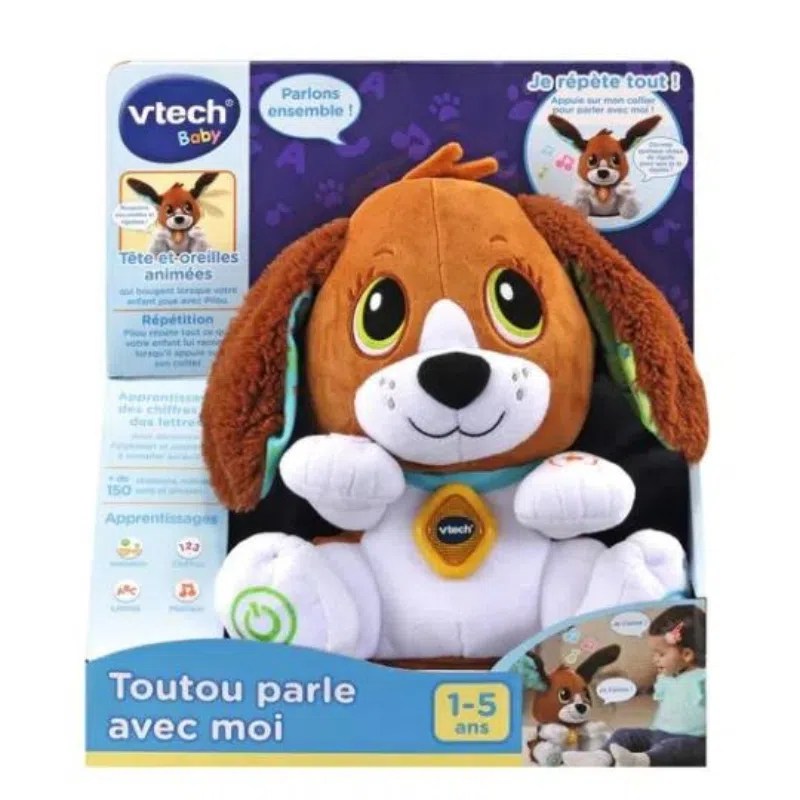 Toutou parle avec moi – chien peluche interactif VTech