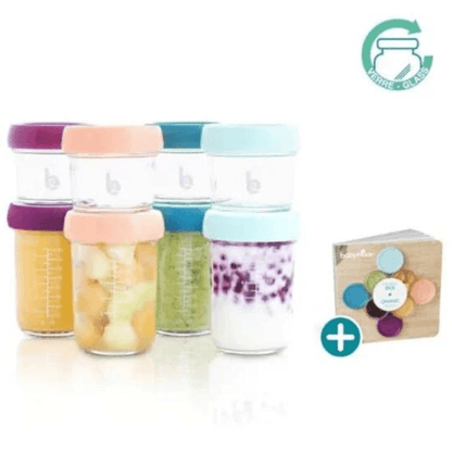 Lot de 8 Babybols en verre + Livret Recettes Bio