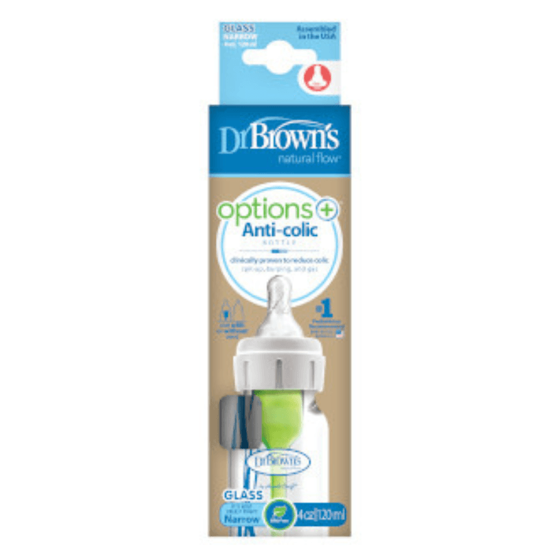 Dr. Brown’s Biberon en verre Cole étroit – 120ml