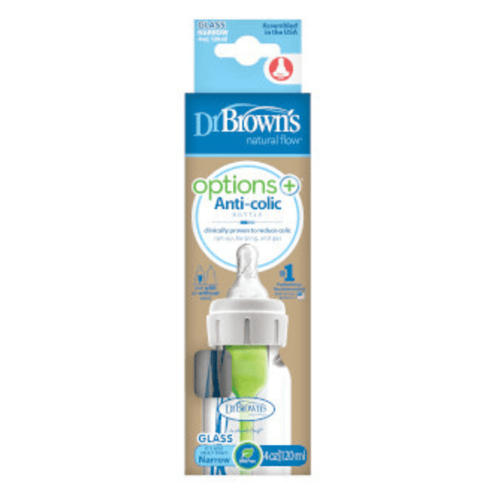 Dr. Brown’s Biberon en verre Cole étroit – 120ml