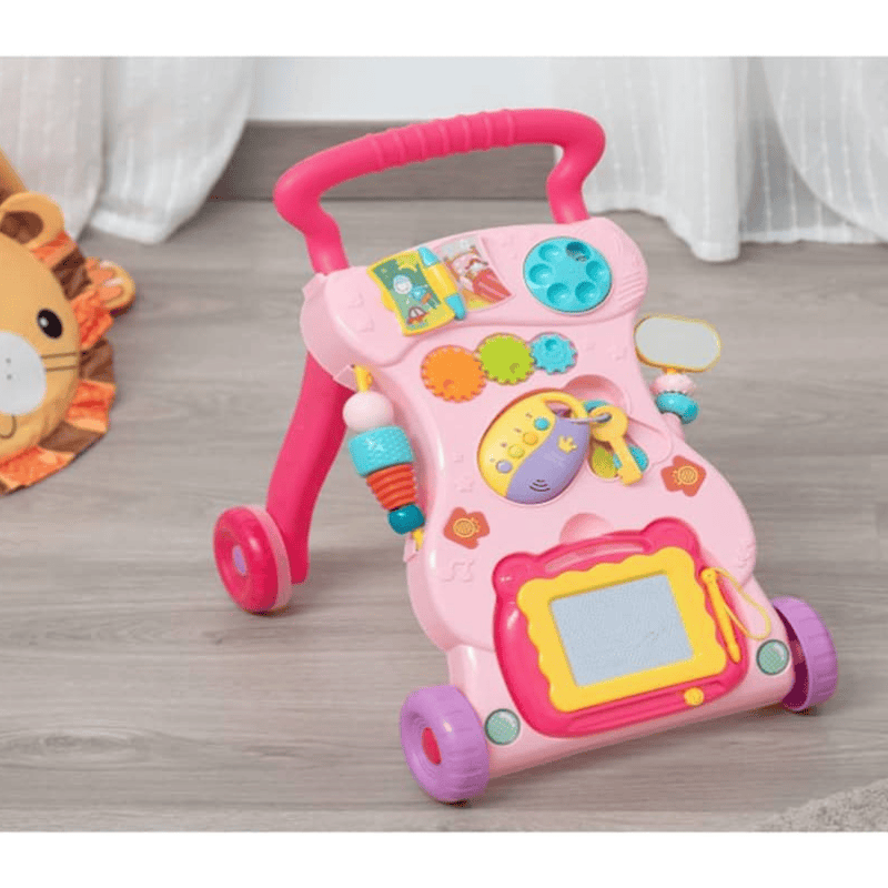 Trotteur avec lumière et musique 6M+ – Rose- Huanger