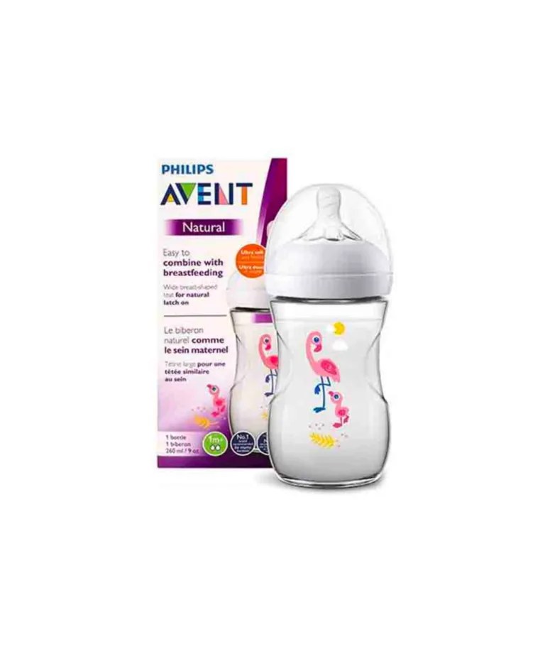 Philips AVENT Biberon Naturel Flaming 260ml +1m Scf070/21