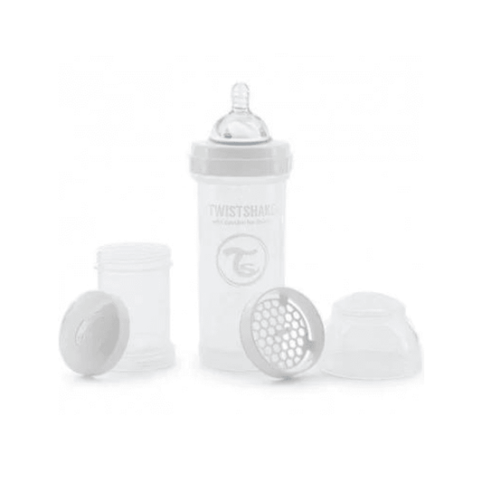 Biberon Twistshake Anti-Coliques 260ml 2m+ Blanc